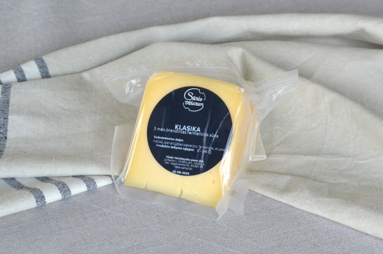 Brandintas fermentinis sūris be priedų „Klasika“ 47 % riebumo