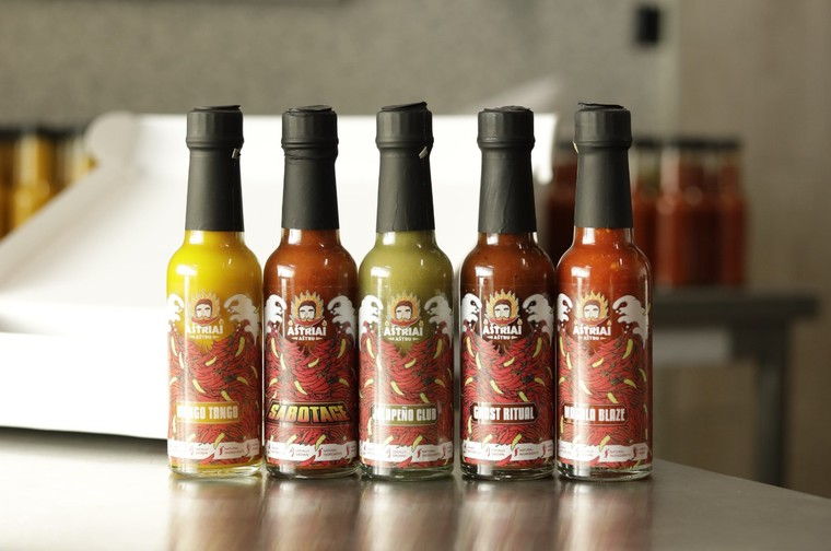 Aštriųjų čili padažų rinkinys, 5×150 ml