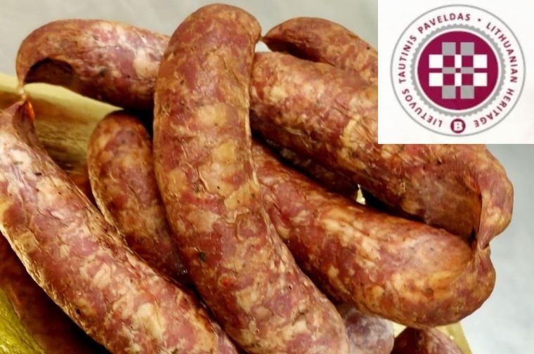 Šaltai rūkytos kiaulienos kaimiškos dešrelės Grill, aukščiausia rūšis, 4 vnt.