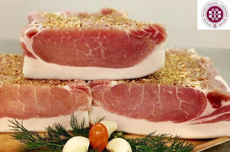 Sūdyta kiaulienos nugarinė su oda, aukščiausia rūšis