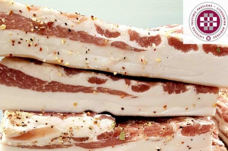 Sūdyta kiaulienos šoninė, aukščiausia rūšis