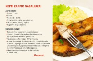 Keptų karpio gabaliukų receptas