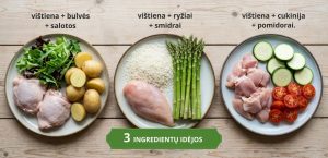 patiekai iš trijų ingrediantų