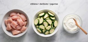 Vištiena cukinijos jogurtas